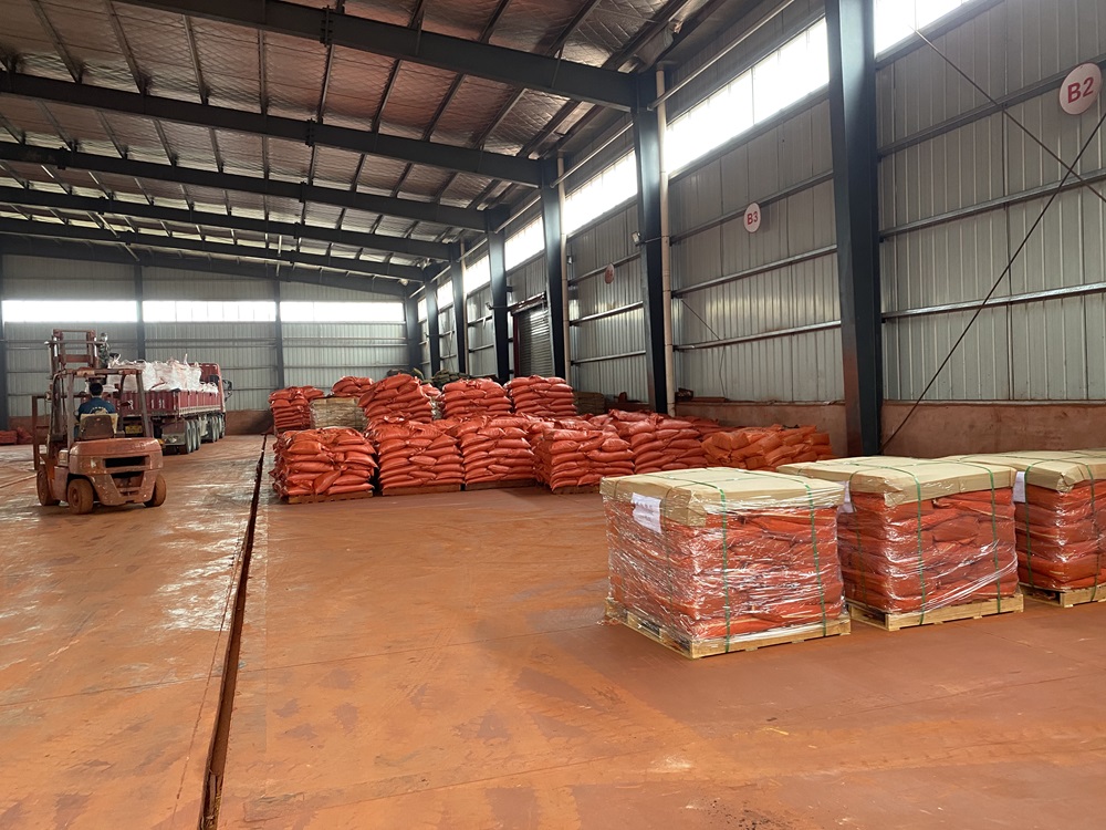 Iron oxide red warehouse