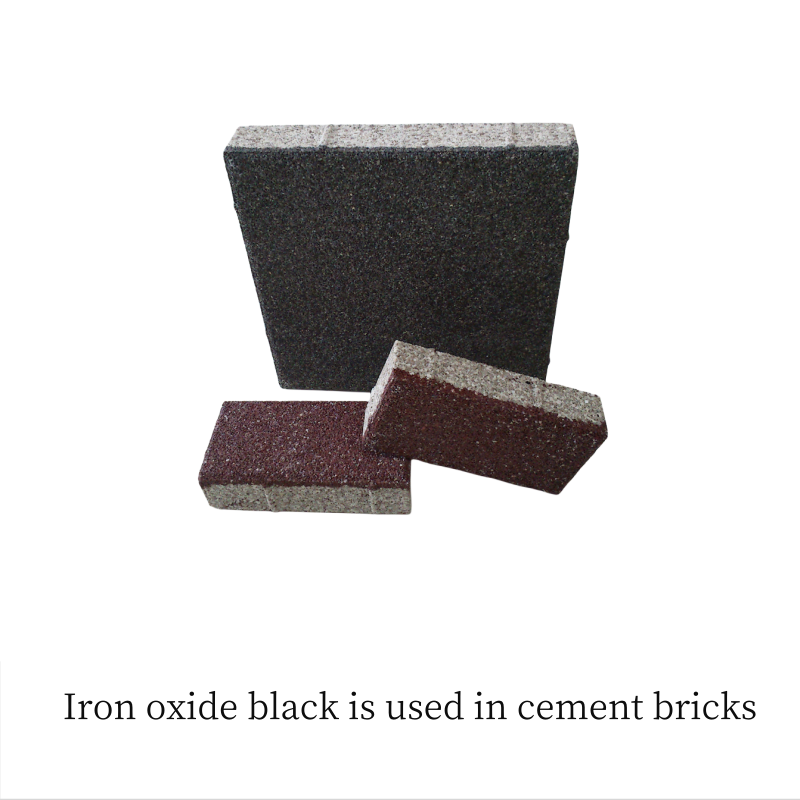 Iron oxide black is used for exterior wall caulking and colored bricks