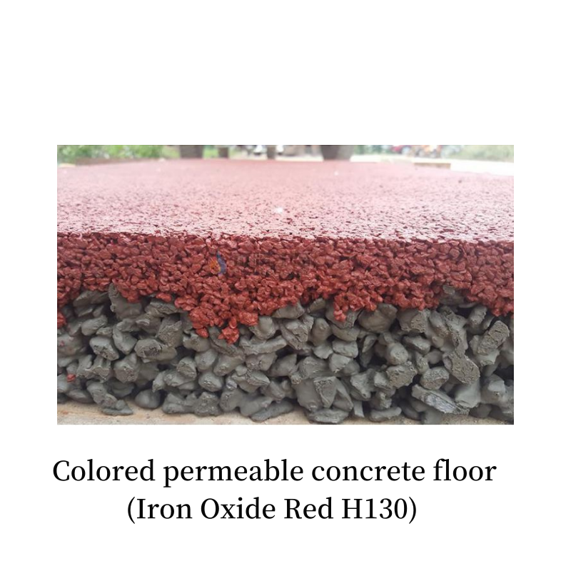 Iron oxide red H130 color pervious concrete floor