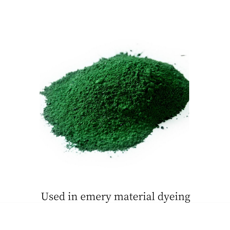 Iron oxide green is used in diamond materials